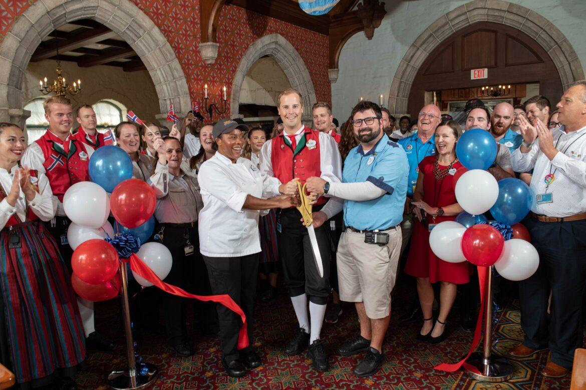 Cast Members Celebrate the Reopening of Akershus Royal Banquet Hall
