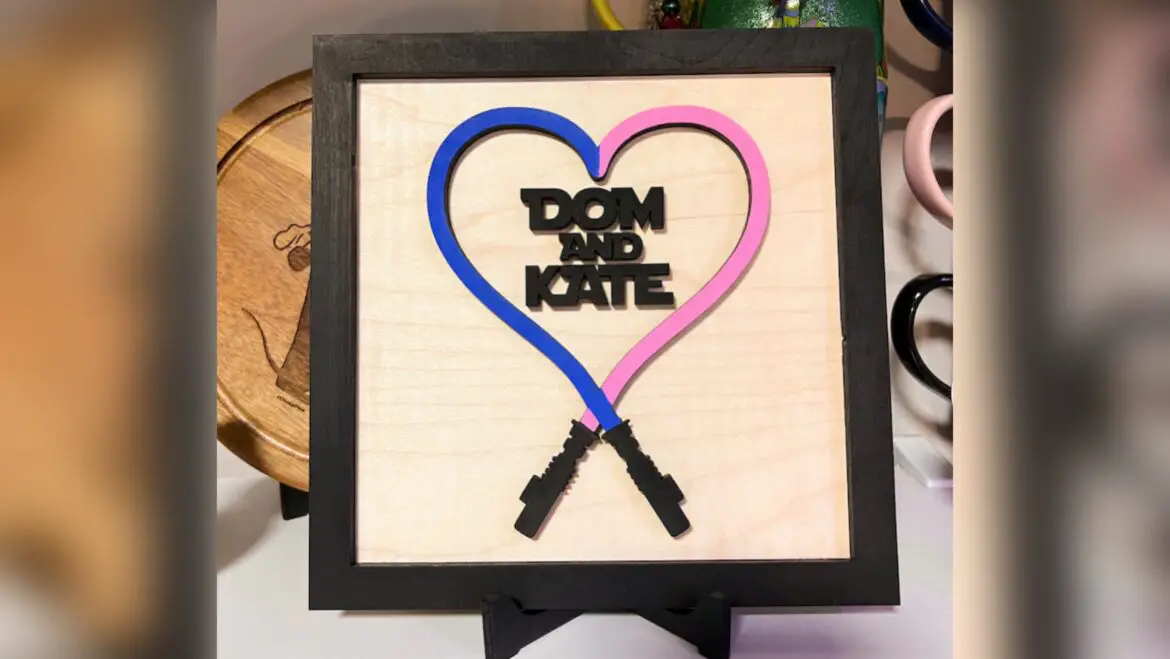 Personalized Lightsaber Heart Wood Sign For The Star Wars Fan In Your Life!