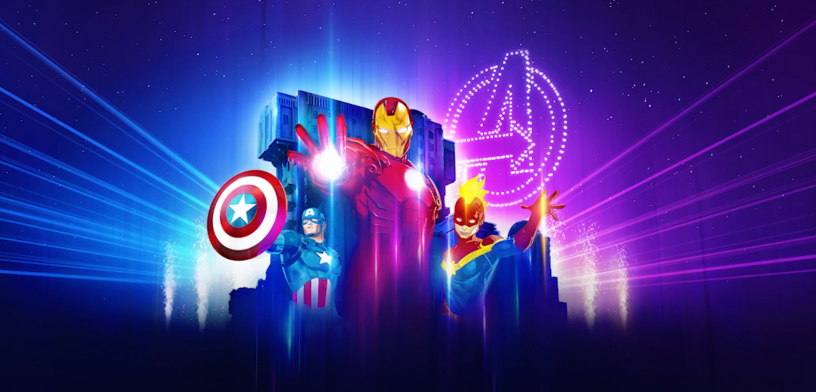 New MARVEL Nighttime Drone Show Avengers: Power the Night Coming to Disneyland Paris