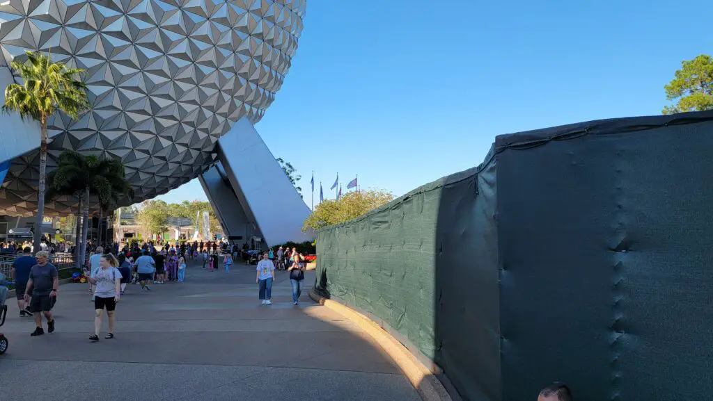 Construction Walls are Down in EPCOT Near Guest Relations