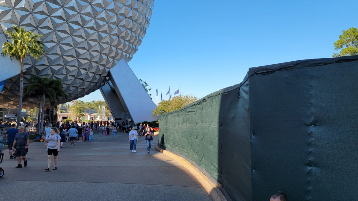 Construction Walls are Down in EPCOT Near Guest Relations