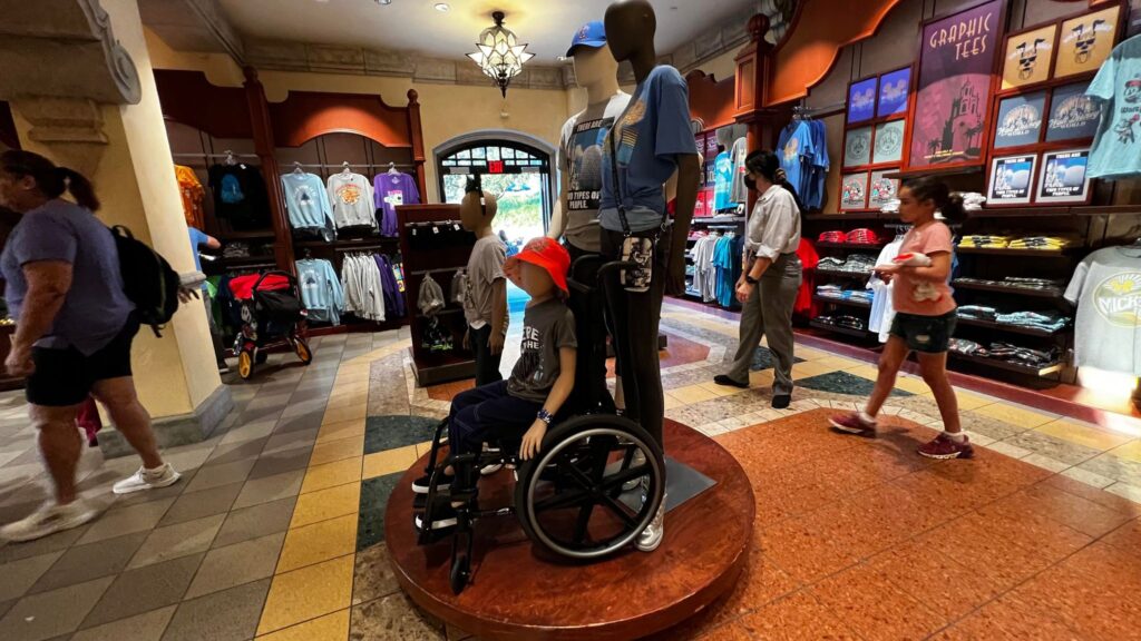 New Mannequin in Wheelchair Displayed at Hollywood Studios Store