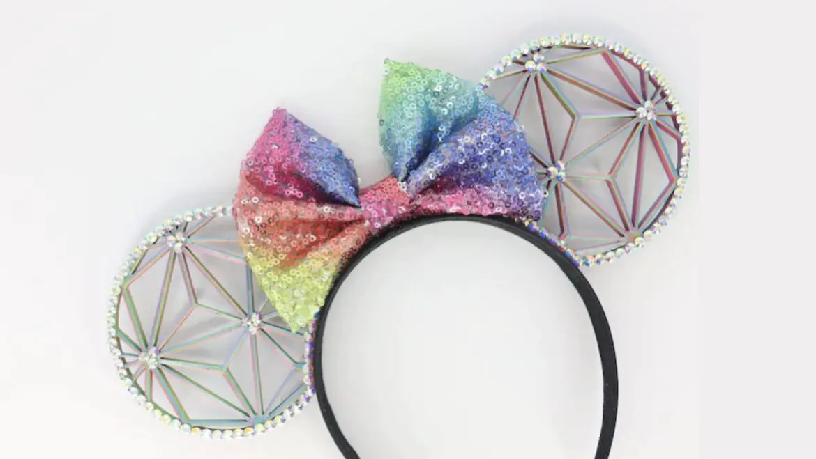 Rainbow Spaceship Earth Minnie Ears To Add Magic To Your Style!