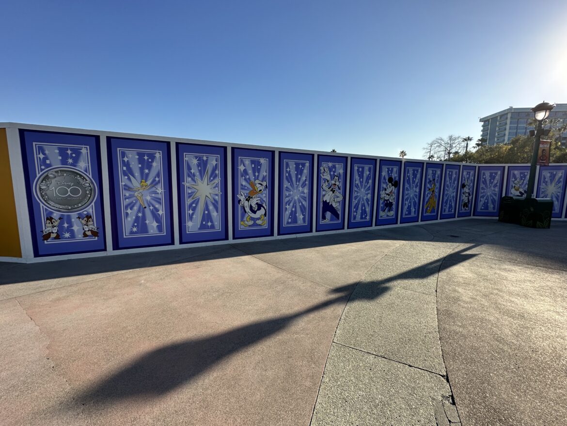 New Disney 100 Character Walls Up at Downtown Disney
