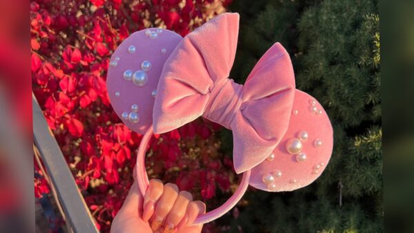 Pink Velvet Minnie Ears