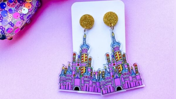 Disney Birthday Cake Castle Earrings