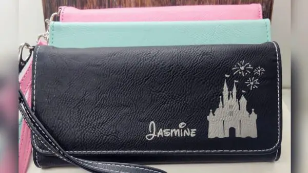 Cinderella Castle Engraved Wallet
