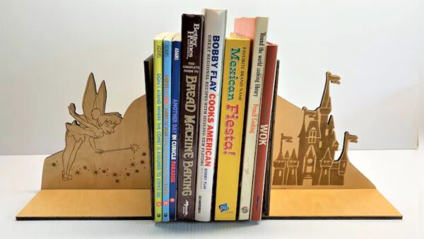 Tinkberbell And Disney Castle Bookends 