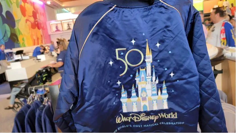Walt Disney World 50th Anniversary Bomber Jacket Is Back In Stock At Epcot!