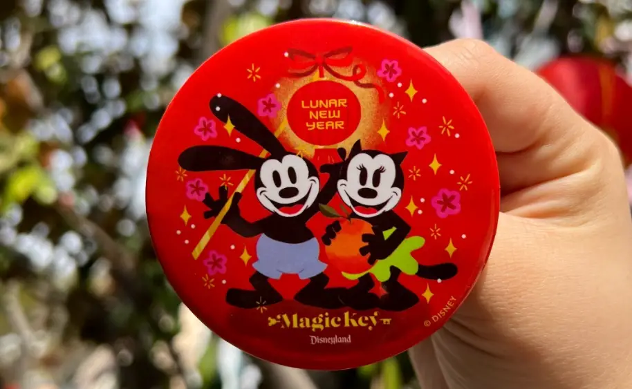 New Oswald and Ortensia Limited Edition Button Available for Magic Key Holders in Disneyland