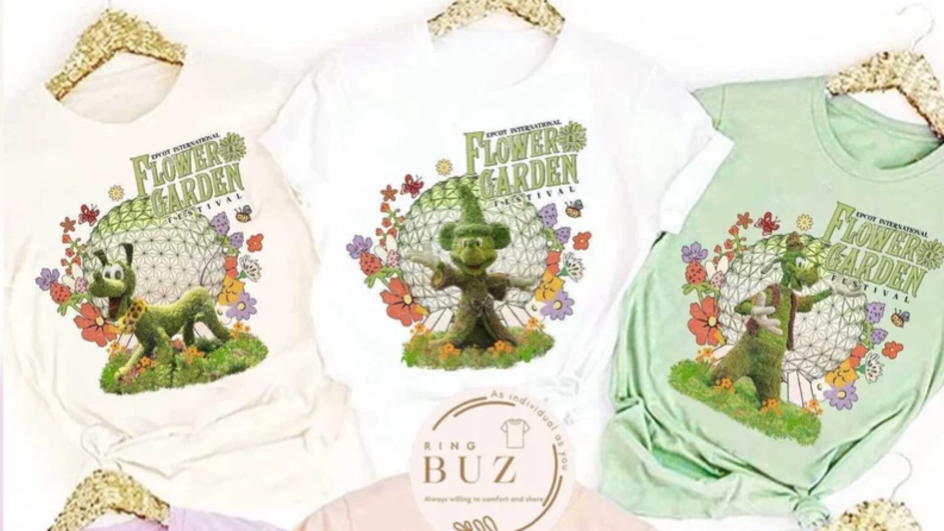 Epcot Flower And Garden Festival Topiaries T-Shirts To Match With Your Friends!