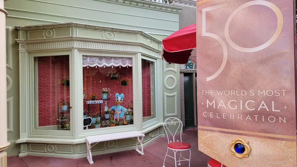 Daisy Receives New Window on Main Street USA in the Magic Kingdom