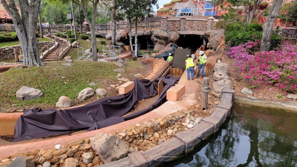 Giant Holes Cut into Facade as Work Continues on Tiana's Bayou Adventure