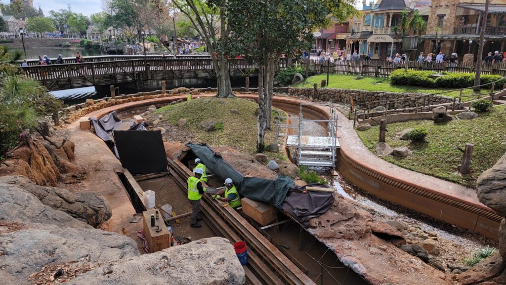Giant Holes Cut into Facade as Work Continues on Tiana's Bayou Adventure