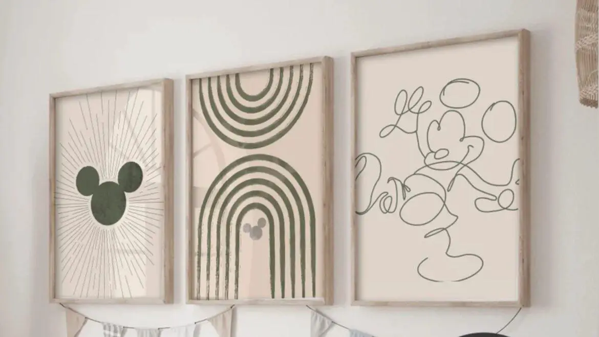 Mickey Mouse Minimalist Wall Art To Decorate Your Home!