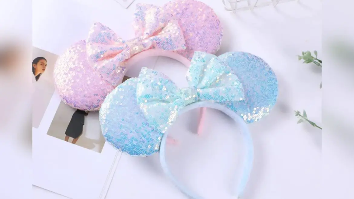 Pastel Sequined Minnie Ears To Add A Spark To Your Style!