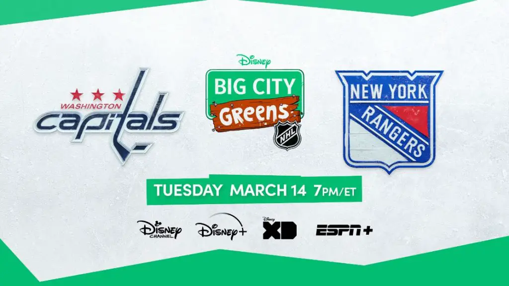 ESPN & Disney Channel To Produce First-Ever LIVE Animated NHL Game Broadcast With ‘Big City Greens Classic’