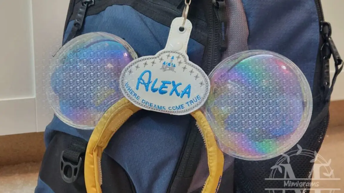Personalized Disney Cast Member Nametag Minnie Ears Holder To Add To Your Bag!