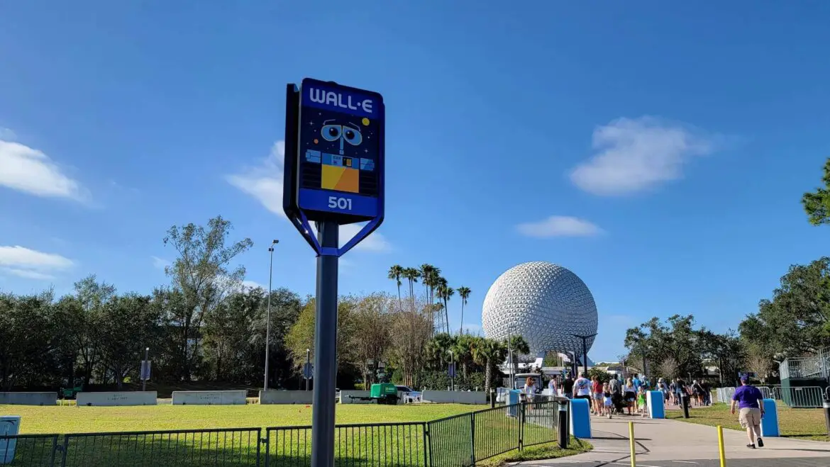 New Character Signs and Names added to EPCOT Parking Lot
