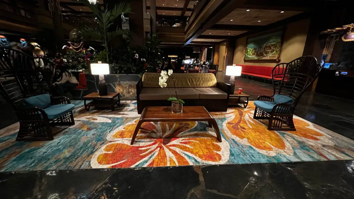 New Rugs and Accents Added to Disney’s Polynesian Resort Lobby