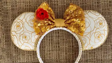 Disney Park Mickey Beauty and the Beast Minnie Mouse Ears Belle