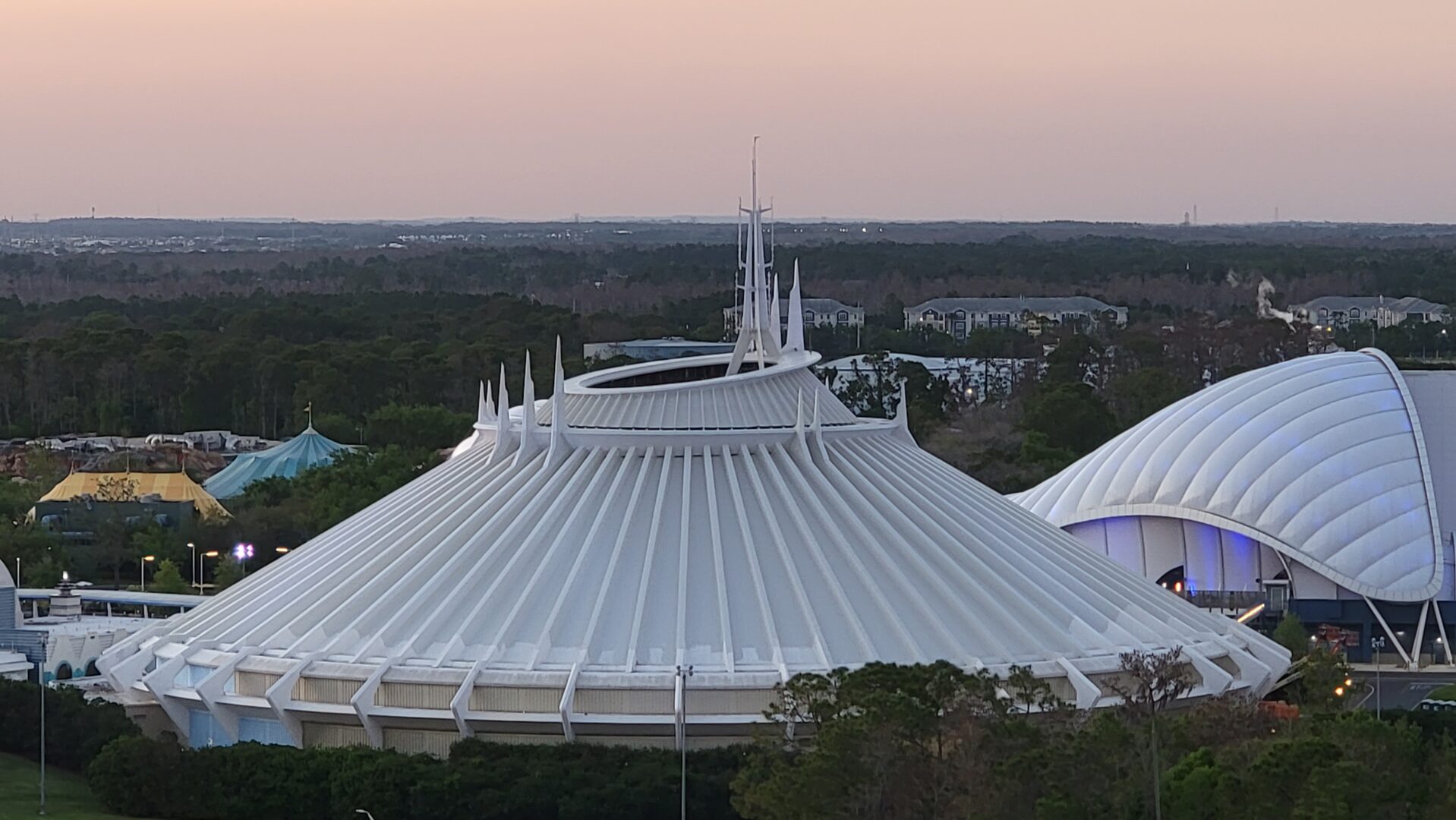 Scaffolding Removed from TOP of Space Mountain Ahead of Opening of Tron