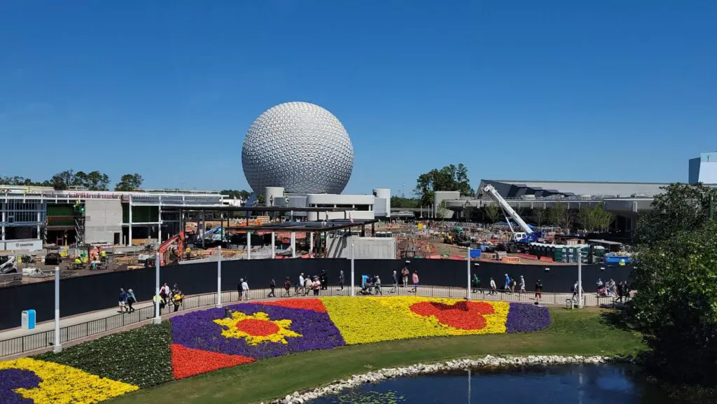 EPCOT's Communicore Hall is Taking Shape as Signed Cast Member Beam Added