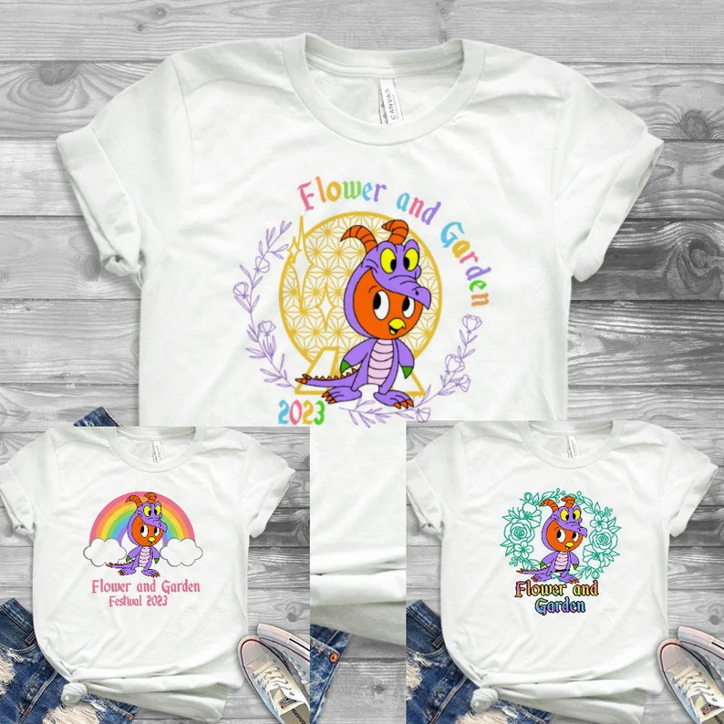 Orange Bird And Figment Flower & Garden Festival Shirts