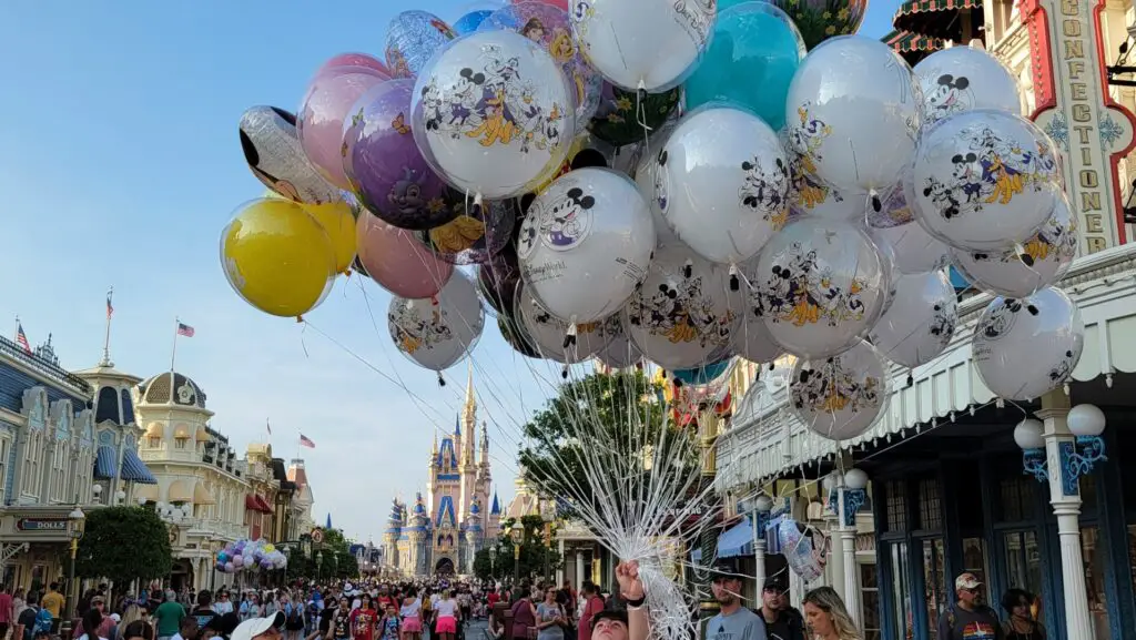 New Disney100 Balloons Featuring Mickey & Minnie Float into the Magic Kingdom