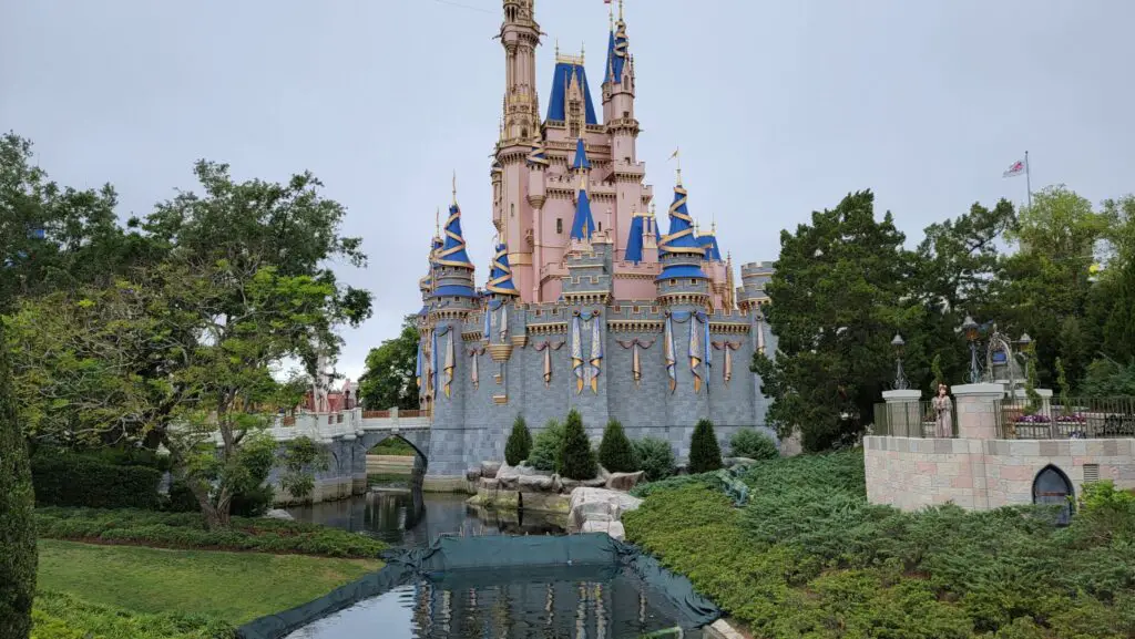 Cinderella Castle Moat Drained