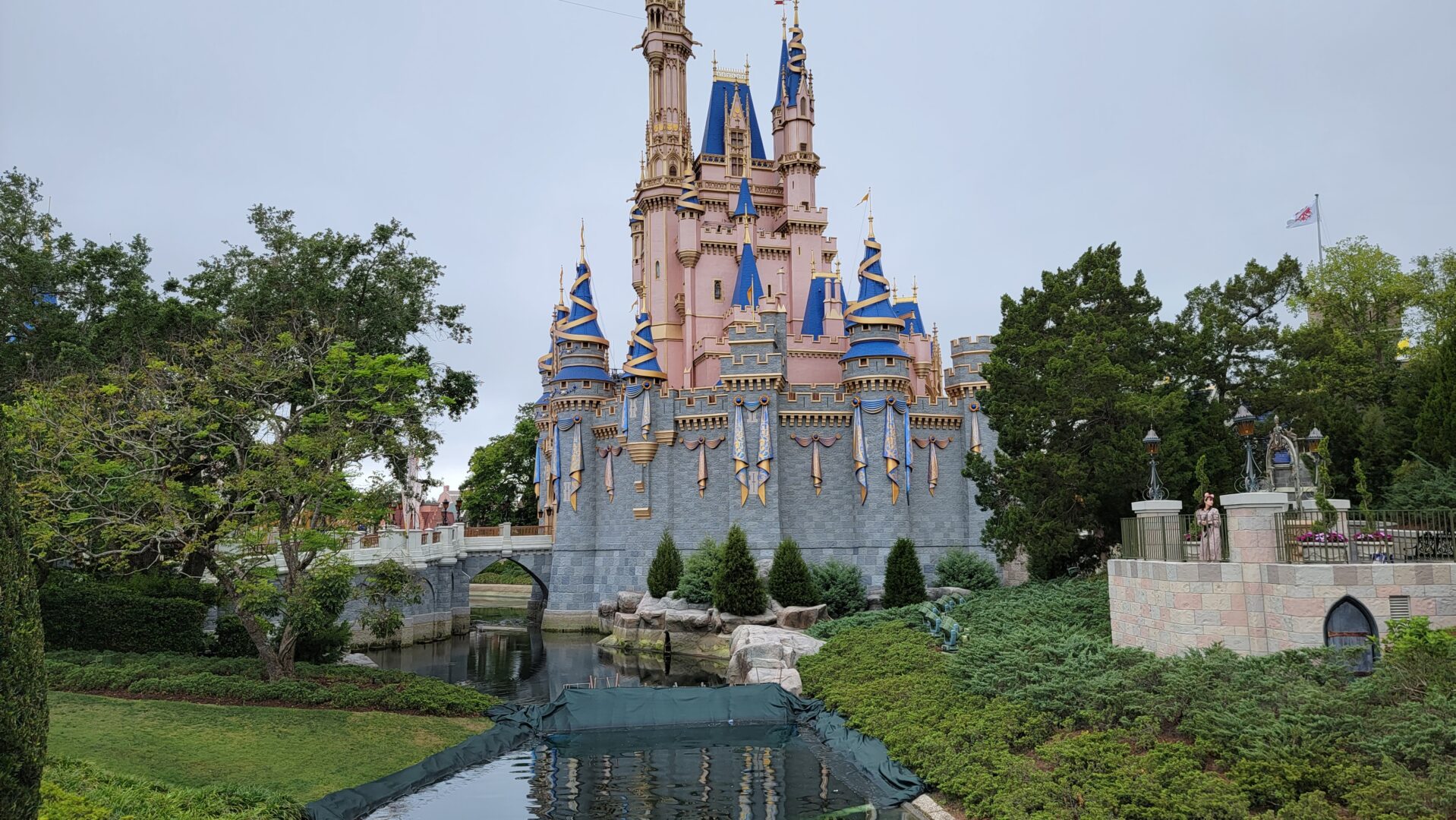 Cinderella Castle Moat Drained as Remaining Disney World 50th Decorations Prepare to be Removed