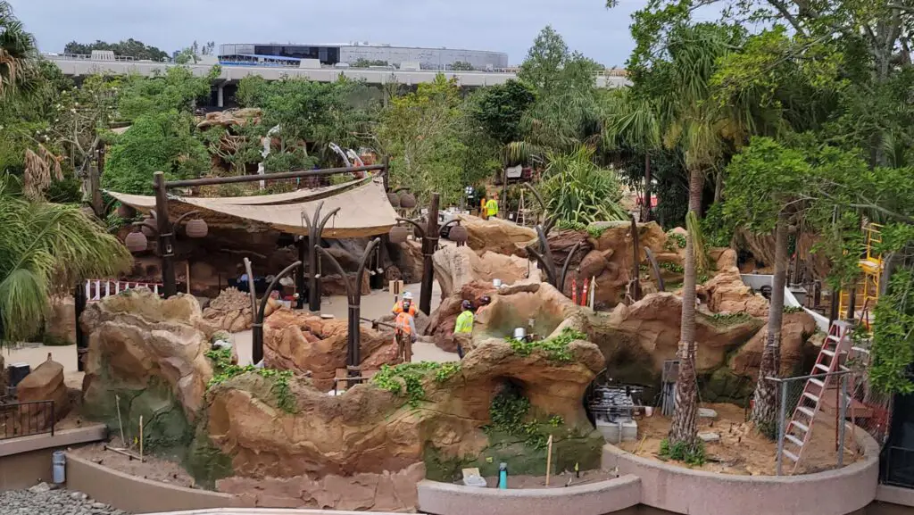 Birdseye View of Journey of Water Inspired by Moana Construction in EPCOT