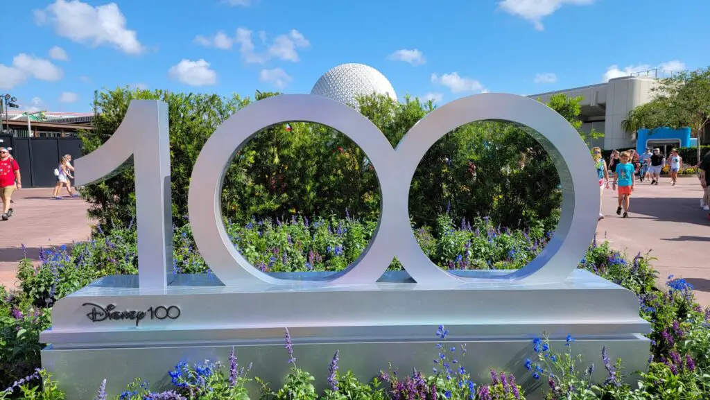 New Disney100 Sign added to EPCOT