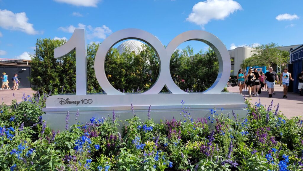 New Disney100 Sign added to EPCOT