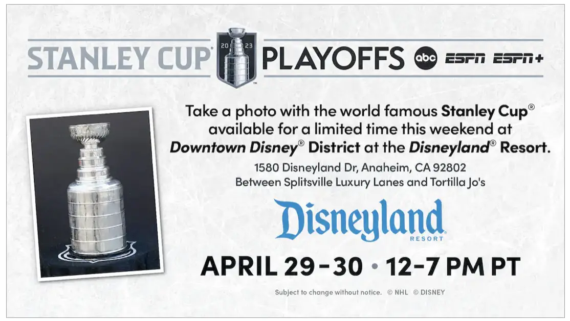 Stanley Cup Returns to Downtown Disney this Weekend