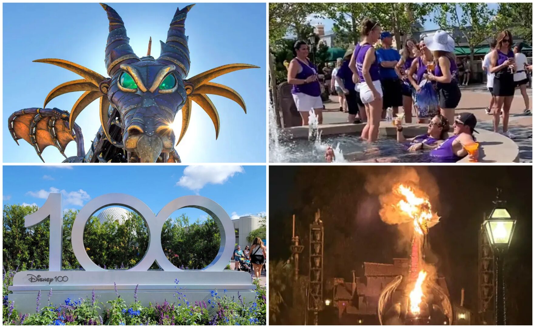 Disney News Highlights: Cheerleader Parents Turn France Pavilion Fountain Into Pool Party, Fantasmic Fire in Disneyland, Universal Raising Annual Pass Prices