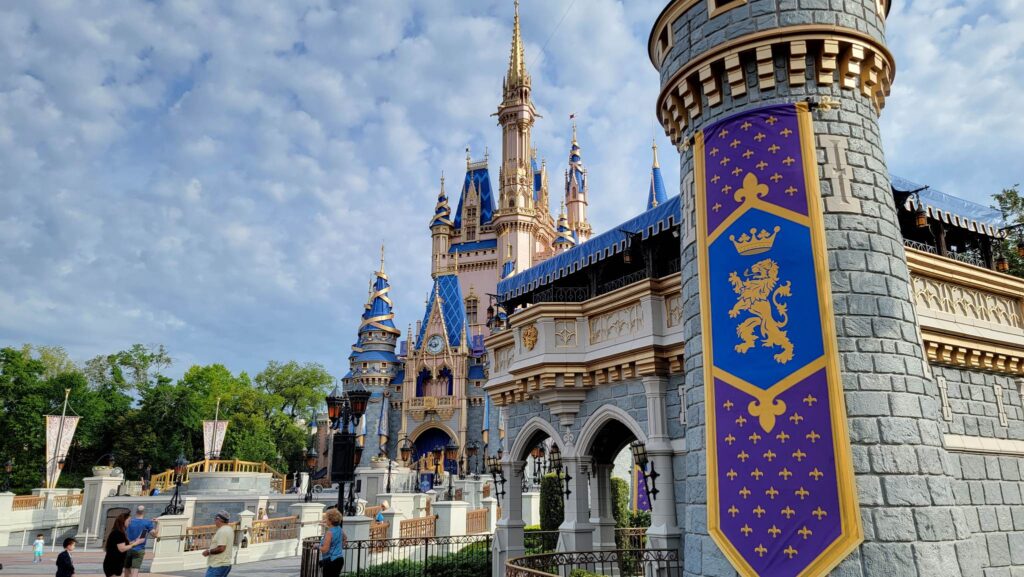 Disney-Refreshes-the-Banners-at-Cinderella-Castle