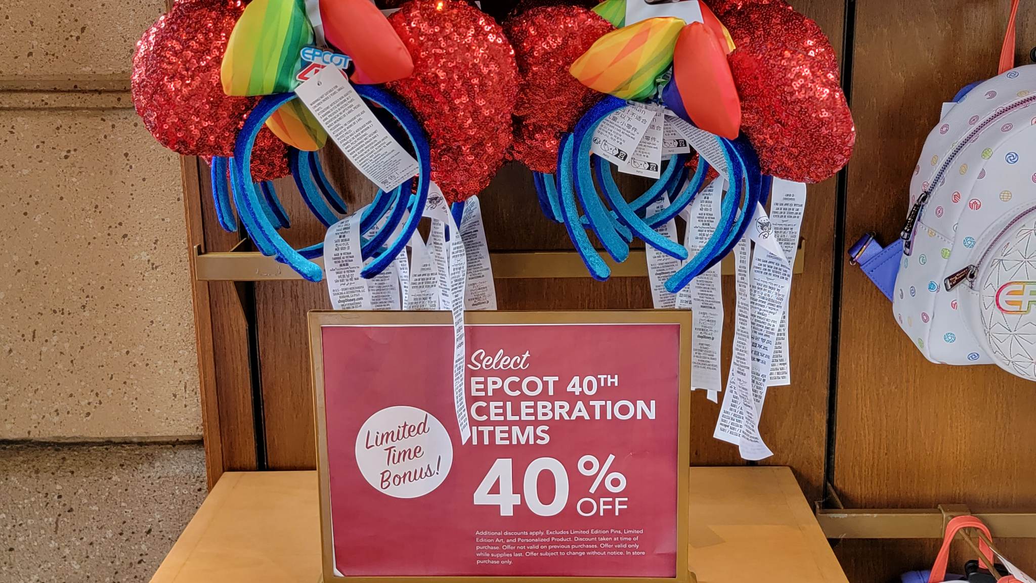 EPCOT 40th Anniversary Merchandise Heavily Discounted