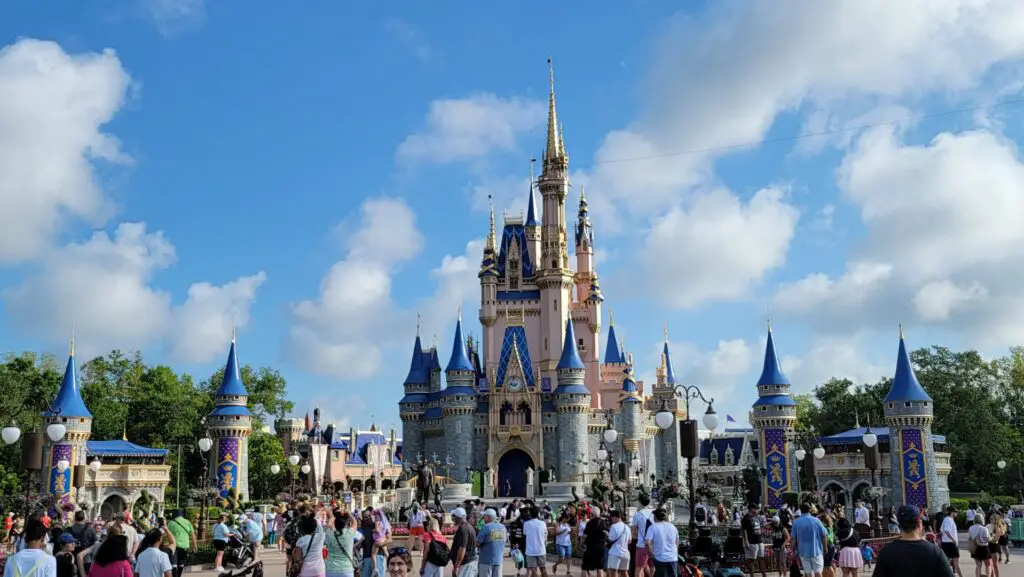 50th Anniversary Golden Ribbon Turret Toppers Removed from Cinderella Castle Turrets