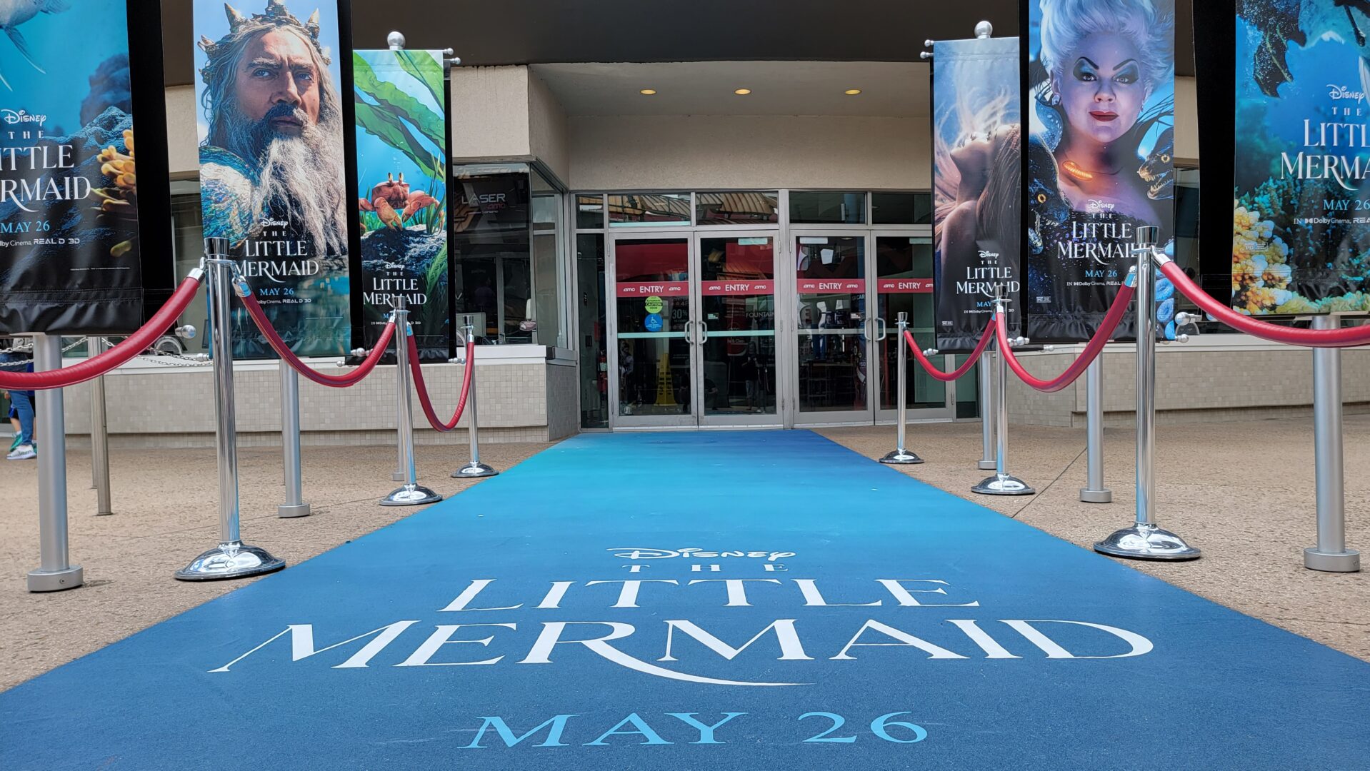 AMC Theaters in Disney Springs Decorated for Live-Action Little Mermaid