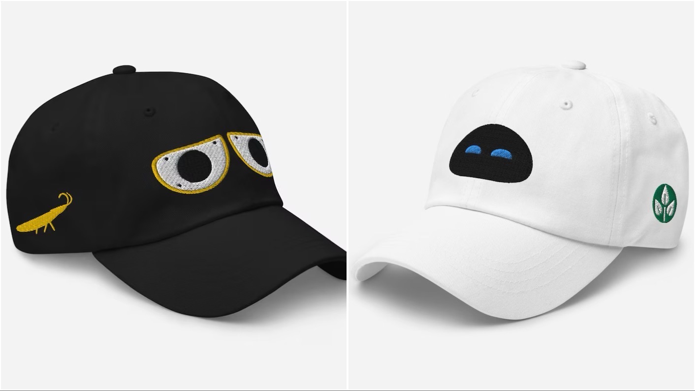 Adorable Wall-E And Eve Baseball Hats To Add To Your Style!