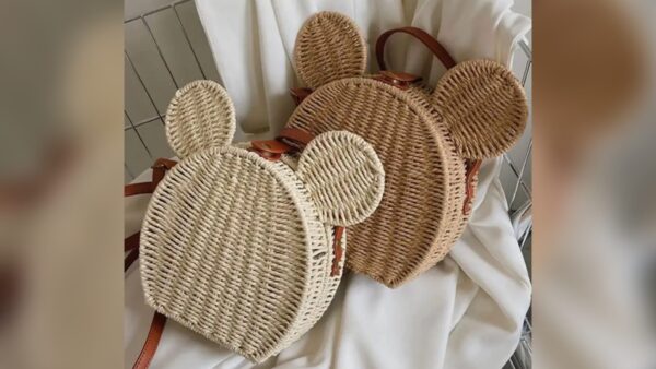 Mickey Mouse Straw Bag
