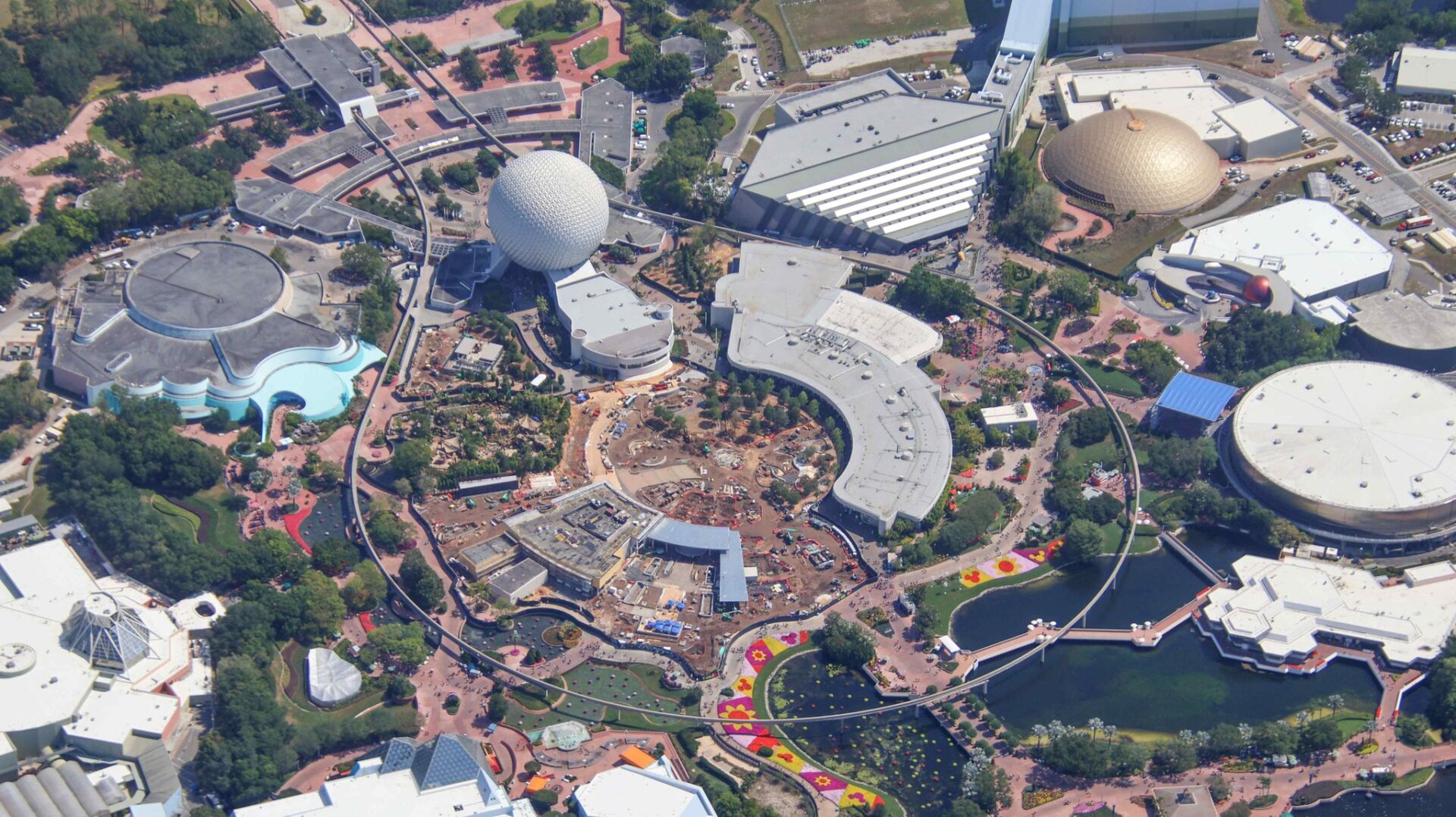 Aerial overview of World Celebration Construction in EPCOT