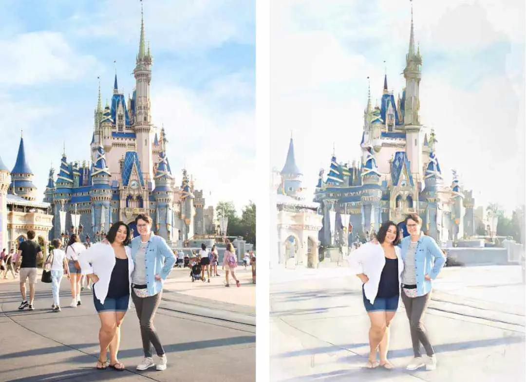 Disney’s New Cinderella Castle Watercolor Magic Shot at Magic Kingdom