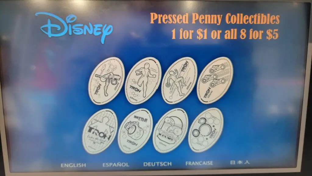 Collectible Tron Pressed Pennies Now Available at the Magic Kingdom