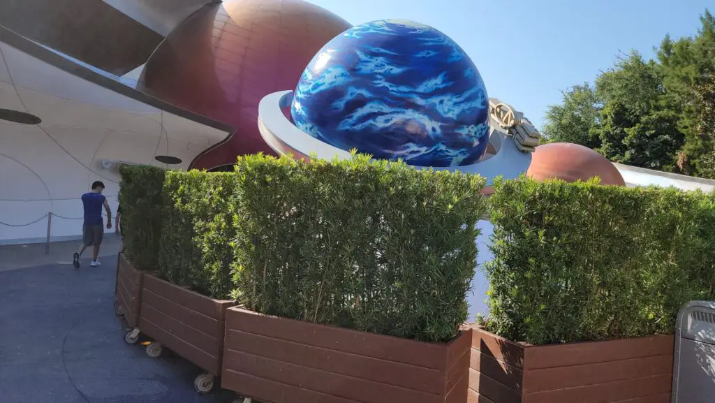 Walls Go Up Around Mission Space in EPCOT
