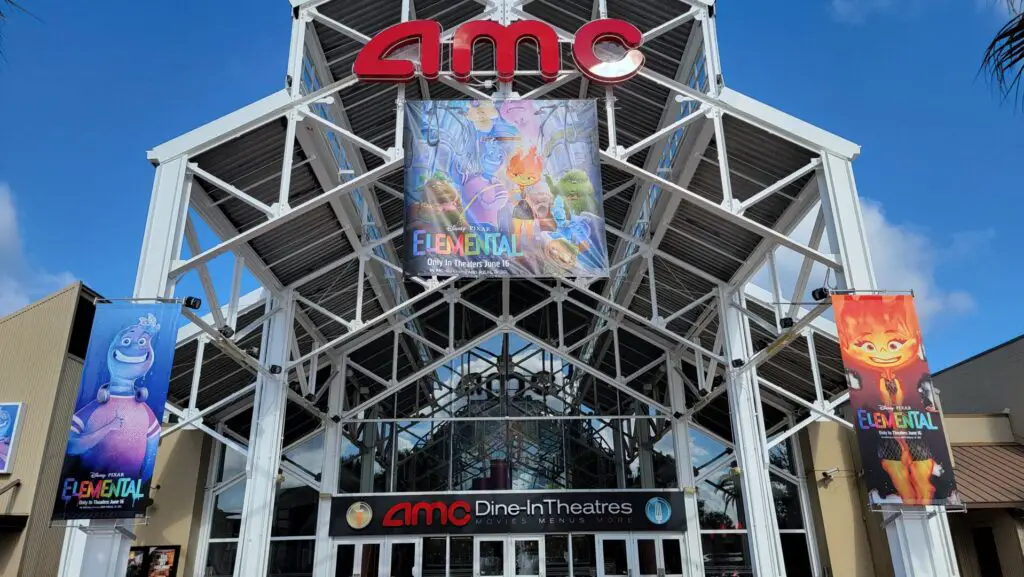 AMC Theater in Disney Springs Decorated for Pixar's Elemental