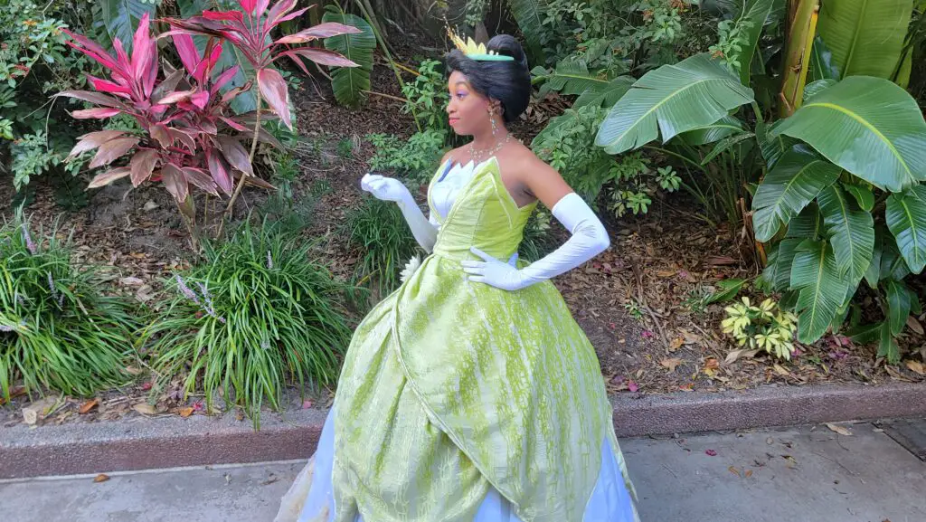 Tiana Meet & Greet was a Surprise at Tower of Terror Courtyard in Disney's Hollywood Studios