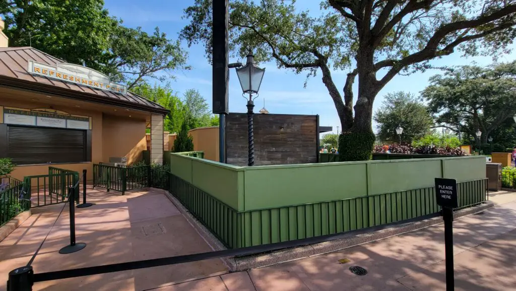 Mysterious Construction Project at Old Starbucks Location in EPCOT