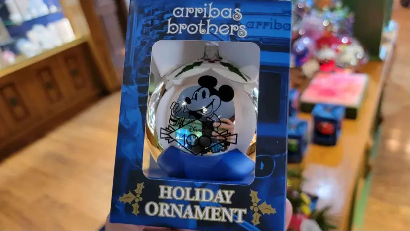 Disney100 Mickey & Minnie Holiday Ornament By Arribas Brothers Spotted At Magic Kingdom!